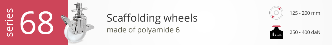 Scaffolding wheels series 78 polyamide 6