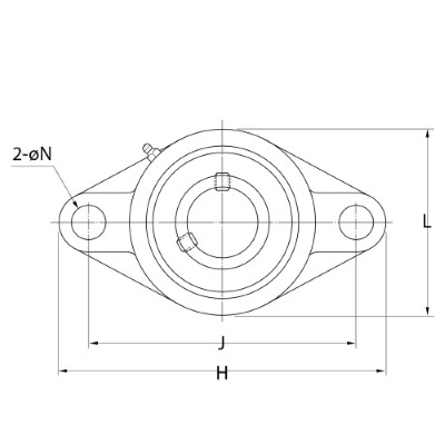 FAG Cast iron flanged block unit :: UCFL 205-J7 :: 3