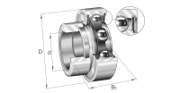 INA Insert ball bearing, INOX :: GYE15-KRR-B-VA-HLA