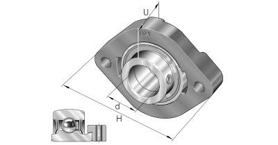 INA Flanged ball bearing unit cast iron :: FLCTE25-XL :: 1