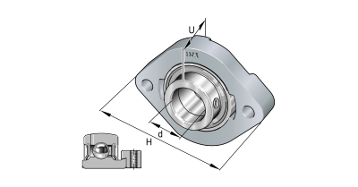 INA Flanged ball bearing unit cast iron :: GLCTE30-XL :: 1