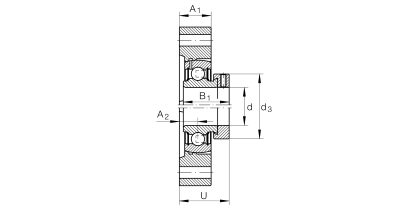 INA Flenslagerblok gietijzer :: GLCTEY25 :: 2