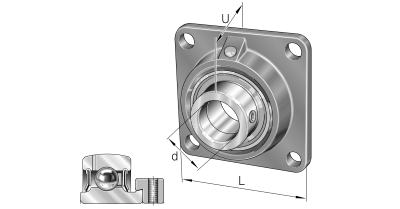 INA Flanged ball bearing unit cast iron :: PCF40-XL :: 1