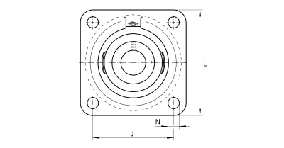 INA Flenslagerblok gietijzer :: PCF40-XL :: 3