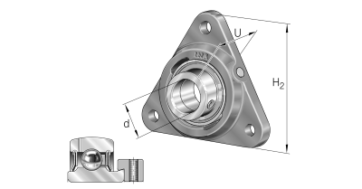 INA Flanged ball bearing unit cast iron :: PCFTR25-XL :: 1