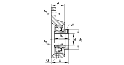 INA Flanged ball bearing unit cast iron :: PCFTR30-XL :: 2