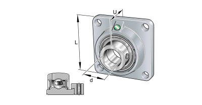 INA Flanged ball bearing unit cast iron :: PCJ30-XL-N :: 1