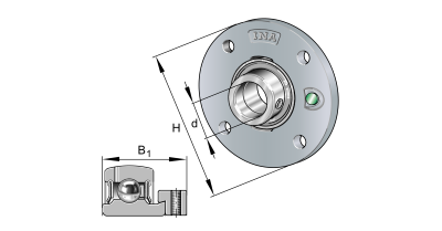 INA Flanged ball bearing unit cast iron :: PME30-XL-N :: 1
