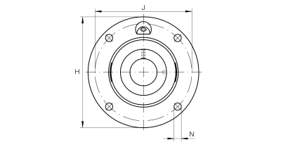 INA Flanged ball bearing unit cast iron :: PME25-XL-N :: 3