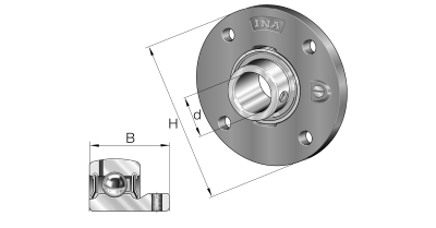 INA Flanged ball bearing unit cast iron :: PMEY30-XL-N :: 1