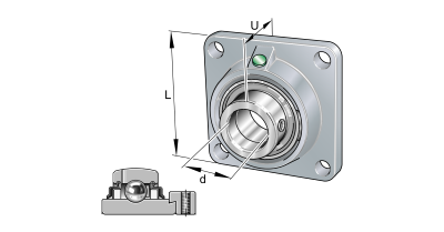 INA Flanged ball bearing unit cast iron :: RCJO30-XL :: 1