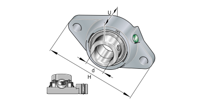 INA Flanged ball bearing unit cast iron :: RCJT25-XL-N :: 1