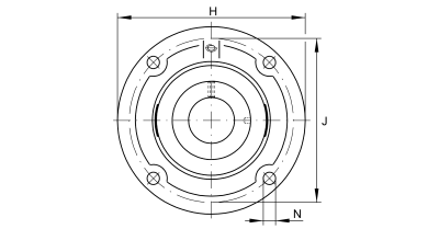 INA Flanged ball bearing unit cast iron :: RFE25-XL :: 3