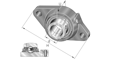 INA Flanged ball bearing unit cast iron :: TCJT40-XL-N :: 1