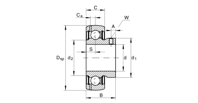 INA Insert ball bearing :: GAY20-XL-NPP-B :: 2