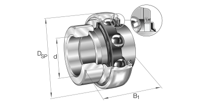 INA Insert ball bearing :: GE40-XL-KRR-B :: 1