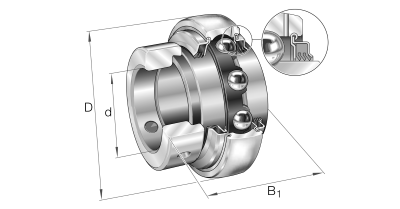 INA Insert ball bearing :: GE25-XL-KTT-B :: 1