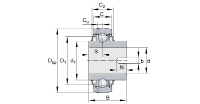 INA Insert ball bearing :: GLE30-XL-KRR-B :: 2