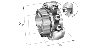 INA Insertlager :: GSH20-XL-2RSR-B :: 1