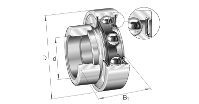 INA Insertlager, RVS :: GYE15-KRR-B-VA-HLA :: 1