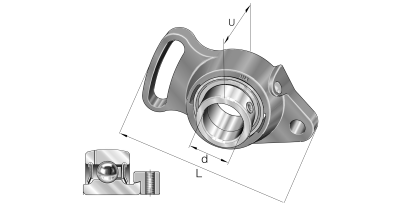 INA Take-up unit block cast iron :: PSFT20-XL :: 1