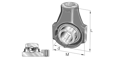 INA Take-up unit block cast iron :: RHE25-XL :: 1