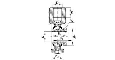 INA Take-up unit block cast iron :: RHE25-XL :: 2