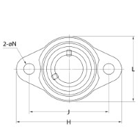 Koyo JTEKT Zinc flanged block bearing unit :: UFL 004JE1