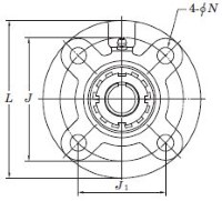 Koyo JTEKT Cast iron flanged block bearing unit :: UKFC 209
