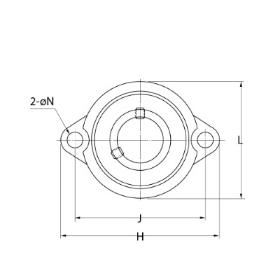 Koyo JTEKT Cast iron flanged block bearing unit :: BLF 203 :: 2