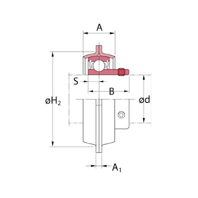 Koyo JTEKT Sheet steel flanged block bearing unit :: SBPFL 205 :: 2