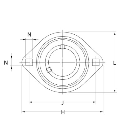 Koyo JTEKT Sheet steel flanged block bearing unit :: SBPFL 202 :: 3