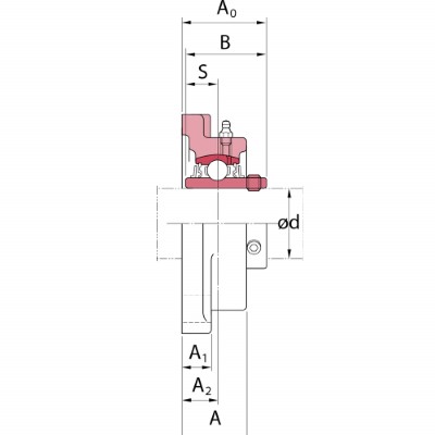 Koyo JTEKT Cast iron flanged block bearing unit :: UCF 211 :: 2