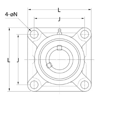 Koyo JTEKT Cast iron flanged block bearing unit :: UCF 201 :: 3