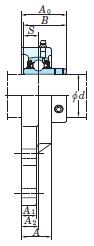 Koyo JTEKT Cast iron flanged block bearing unit :: UCFB 205 :: 2