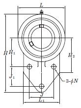 Koyo JTEKT Cast iron flanged block bearing unit :: UCFB 205 :: 3