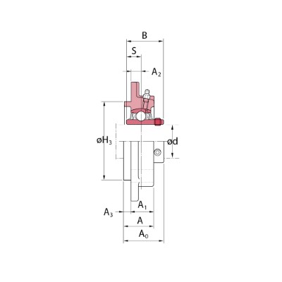 Koyo JTEKT Cast iron flanged block bearing unit :: UCFC 212 :: 2