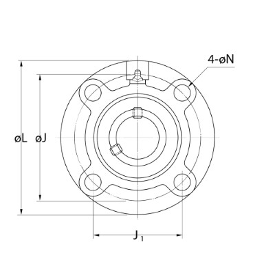 Koyo JTEKT Cast iron flanged block bearing unit :: UCFC 214 :: 3