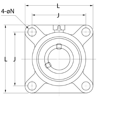 Koyo JTEKT Cast iron flanged block bearing unit :: UCFS 309 :: 1