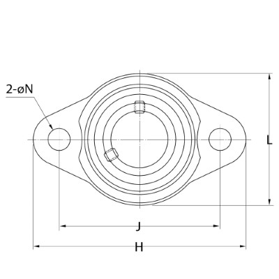 Koyo JTEKT Zinc flanged block bearing unit :: UFL 000JE1 :: 1