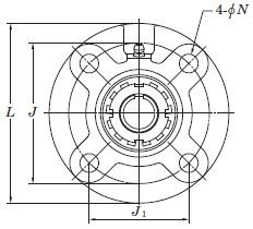 Koyo JTEKT Cast iron flanged block bearing unit :: UKFC 212 :: 1