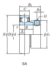 Koyo JTEKT Insert bearing :: SA 207 :: 2