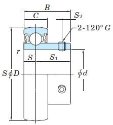 Koyo JTEKT Insert bearing :: SB 206 :: 2