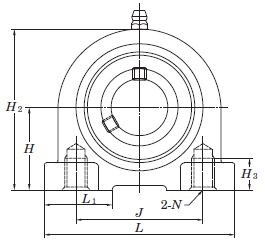 Koyo JTEKT Cast iron pillow block unit :: UCPA 210 :: 3