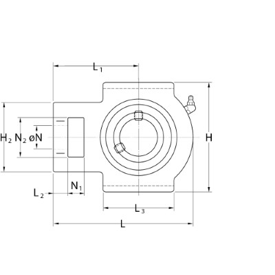 Koyo JTEKT Cast iron take-up bearing unit :: UCT 213 :: 3