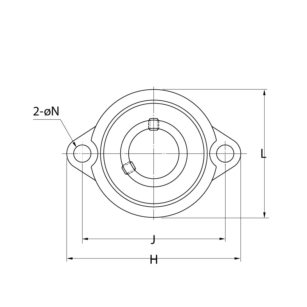 Koyo Flenslagerblok gietijzer :: BLF 205 :: 2