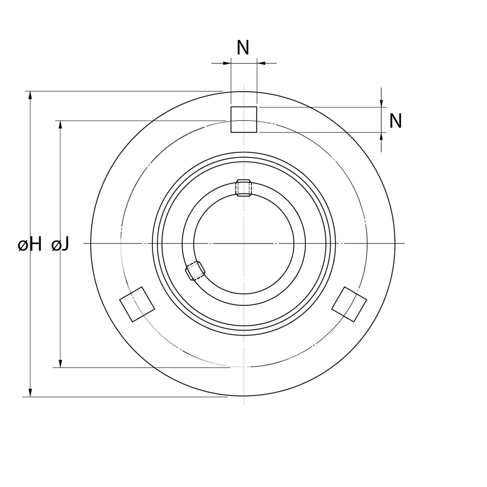 Koyo Flenslagerblok plaatstaal :: SBPF 203 :: 3