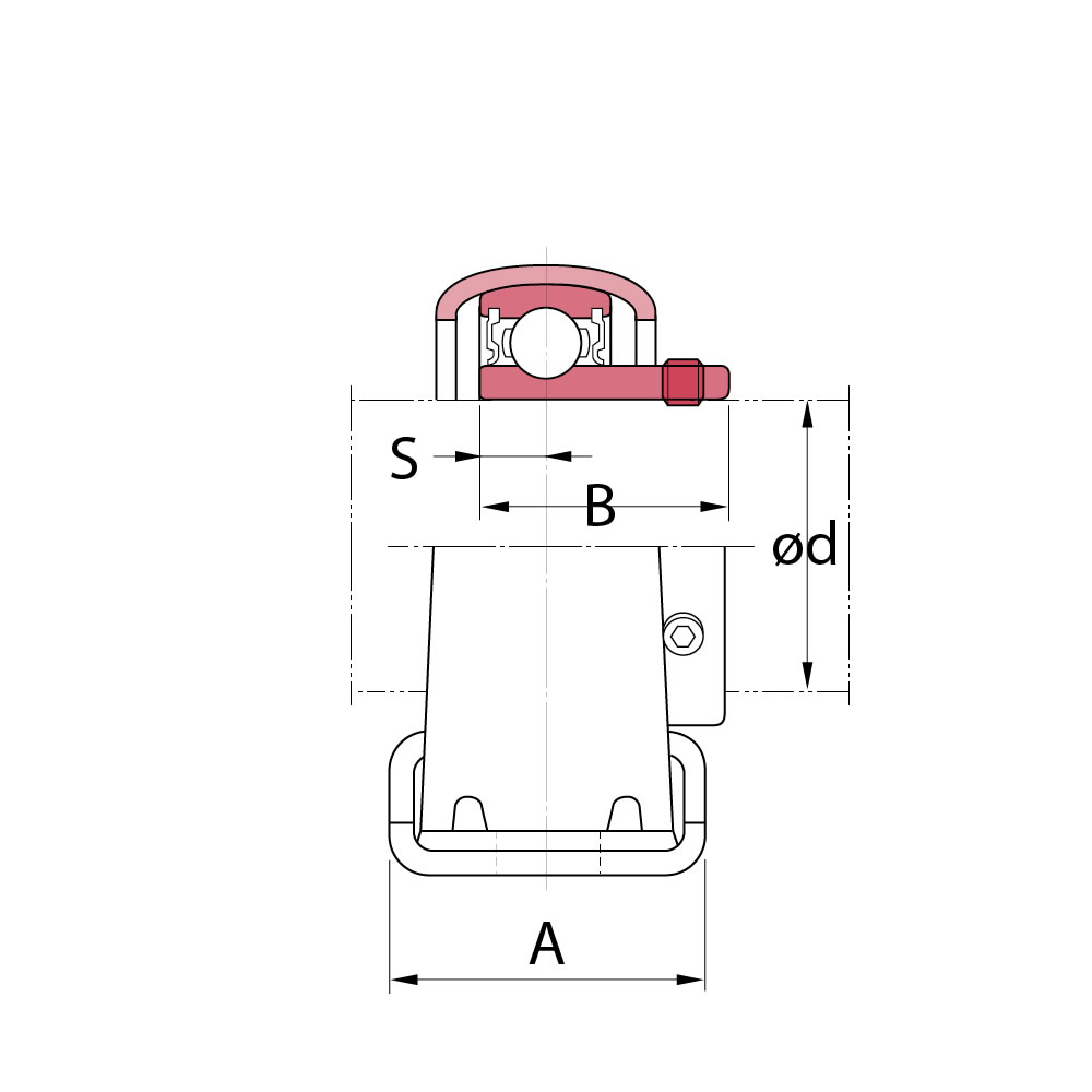 Koyo Kussenlagerblok plaatstaal :: SBPP 203 :: 2