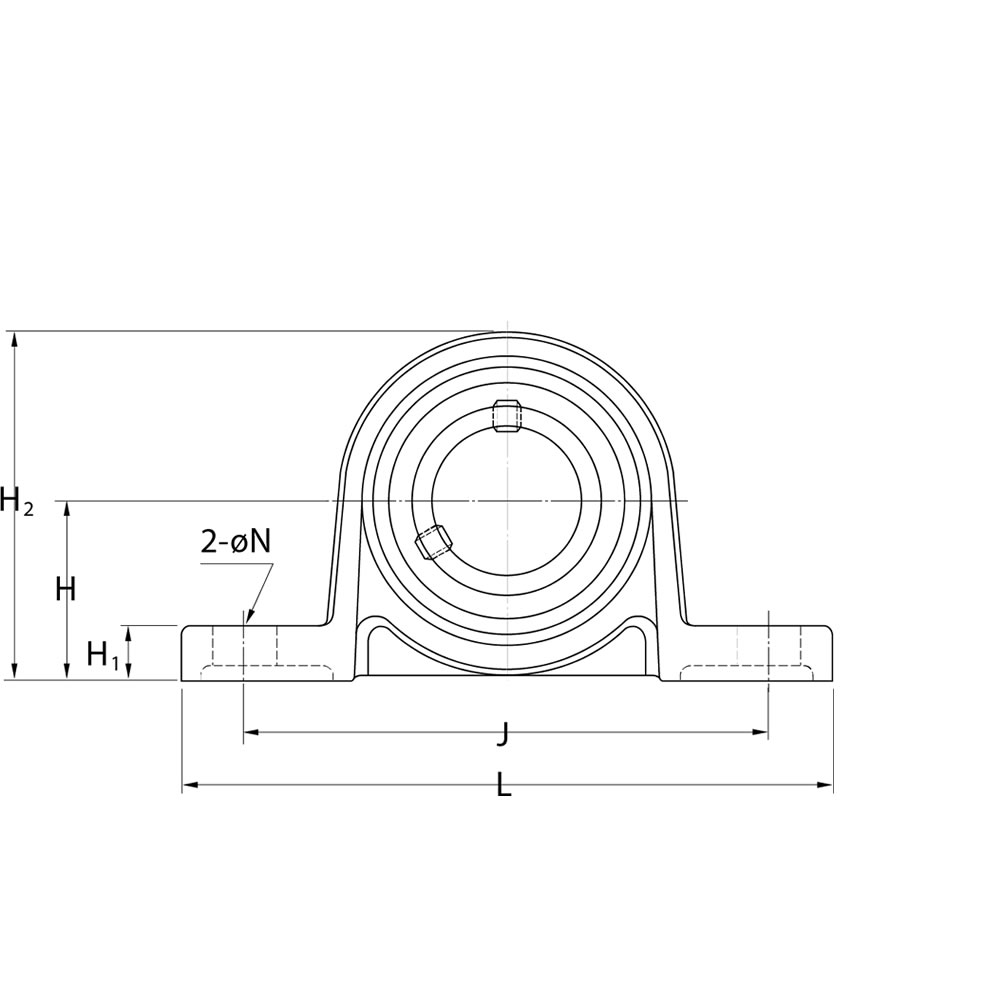 Koyo Kussenlagerblok zink :: UP 005JE1