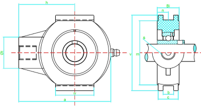 Plastic take-up block bearing unit white PBT/INOX :: SUCT 204K :: 2